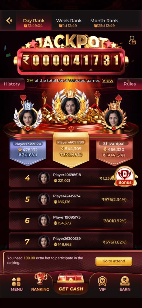 Dream 77 Casino Game Jackpot Ranking – Daily, Weekly & Monthly Rewards